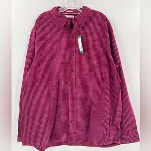 {Hawker & Rye} gingham, poplin button-down shirt, men size XXL